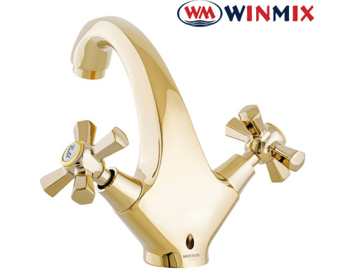 Смеситель для умывальника WINMIX Premium Retro Gold (Chr-161), Польша