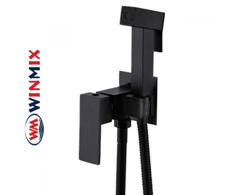 Смеситель для гигиенического душа черный Winmix KUB Black (Chr-333)