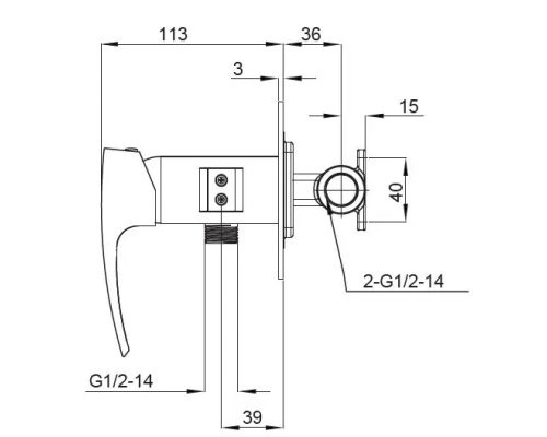 Смеситель для гигиенического душа KB-23007-04 (Цвет хром и белый), Чехия