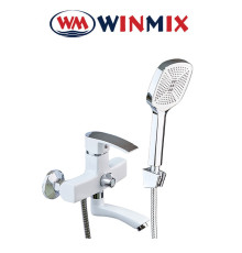 Смеситель для ванны короткий нос Winmix (Euro) Magnum White-Chrome (Chr-009), Польша.