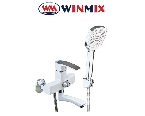 Змішувач для ванни короткий ніс Winmix (Euro) Magnum White-Chrome (Chr-009), Польща