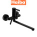 Смеситель для ванны длинный нос HAIBA MARKUS EURO Black (Chr-006)