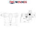 Змішувач для душкабін Winmix Premium RUBENS (Chr-003), Польща