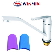 Смеситель для кухни елка на на гайке 25см WINMIX Premium Tiger White (белый) (Chr-555), Польша