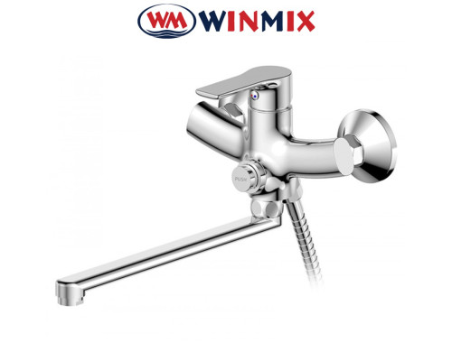 Смеситель для ванны длинный нос WINMIX Premiun Push EURO (Chr-006), Польша