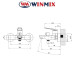 Змішувач для ванни короткий ніс Winmix Premium RUBENS Euro (Chr-009), Польща