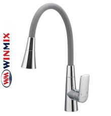 Змішувач для кухні Winmix PREMIUM MATIS NUT REFLECTOR GRAY (Chr-011 T) з рефлекторним силіконовим виливом, Польща