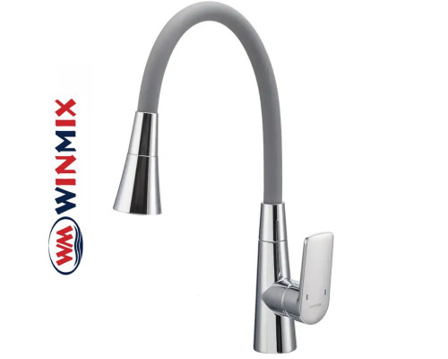 Змішувач для кухні Winmix PREMIUM MATIS NUT REFLECTOR GRAY (Chr-011 T) з рефлекторним силіконовим виливом, Польща