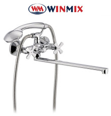 Смеситель для ванны длинный нос Winmix Premium Fobos Euro (Chr-006), Польша