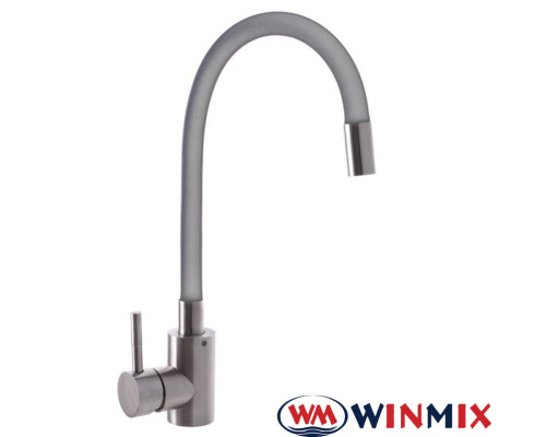 Змішувач для кухні рефлекторний сірий гусак WINMIX Sus-011 REFLECTOR GRAY, Польща (нержавіюча сталь)