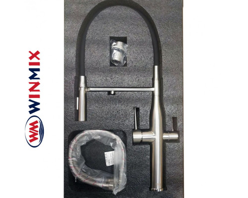 Змішувач для кухні Вухо з додатковим краном під осмос WINMIX VTM 021 (Chr-021), Польща (нержавіюча сталь)