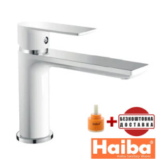 Змішувач для умивальника HAIBA ALEX LONG WHITE-CHROME (Chr-001)