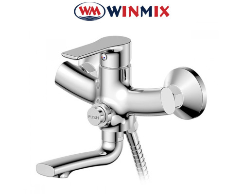Смеситель для ванны короткий нос WINMIX Premium Push Euro (Chr-009), Польша