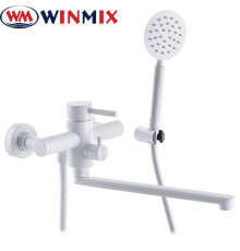 Змішувач для ванни довгий ніс WINMIX Sus White EURO (Chr-006), Польща (нержавіюча сталь)