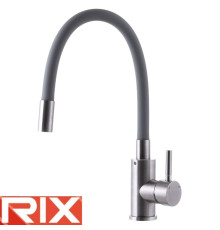 Смеситель для кухни рефлекторный серый гусак Rix SUS (Chr-011) REFLECTOR GRAY, SUS304 из нержавеющей стали