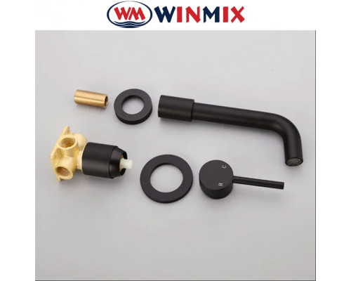 Смеситель встраиваемый черный Winmix SUS Black inner (Chr-111)