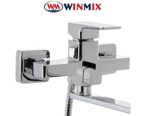 Смеситель для ванны длинный нос Winmix Premiun Kvadro EURO (Chr-006), Польша