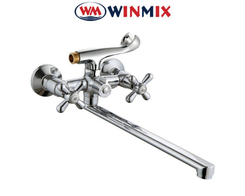 Смеситель для ванны длинный нос Winmix Premium Dominox Euro (Chr-140)