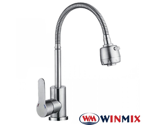 Змішувач для кухні Ухо WINMIX DAX 011 рефлекторний гусак (Chr-011), Польща (нержавіюча сталь)