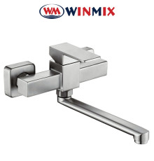 Змішувач для кухні від стіни WINMIX KUB 005, Польща (нержавіюча сталь)