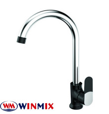 Смеситель для кухни Ухо на гайке Winmix Premium Tiger Black (черный) (Chr-014), Польша