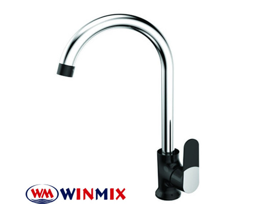 Смеситель для кухни Ухо на гайке Winmix Premium Tiger Black (черный) (Chr-014), Польша