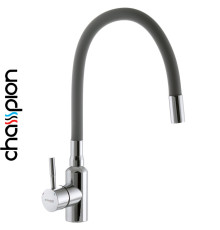 Змішувач для кухні рефлекторний сірий гусак Champion Sus-011 REFLECTOR GRAY Chrome (хромована нержавіюча сталь)