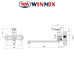 Змішувач для ванни довгий ніс Winmix Premium MATIS EURO (Chr-006), Польща