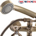 Смеситель для ванны короткий нос WINMIX Premium Retro Bronze Euro (Chr-142)