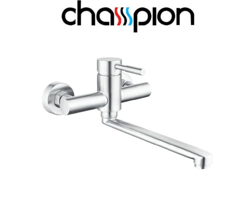 Смеситель для кухни от стены Champion Sus-005 CHROME, из нержавеющей стали