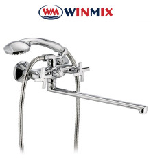 Смеситель для ванны длинный нос Winmix Premium Galaxy Euro (Chr-140), Польша