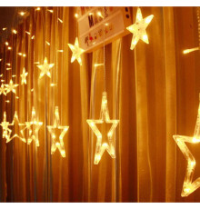 Гирлянда светодиодная штора Звезды (3 м)