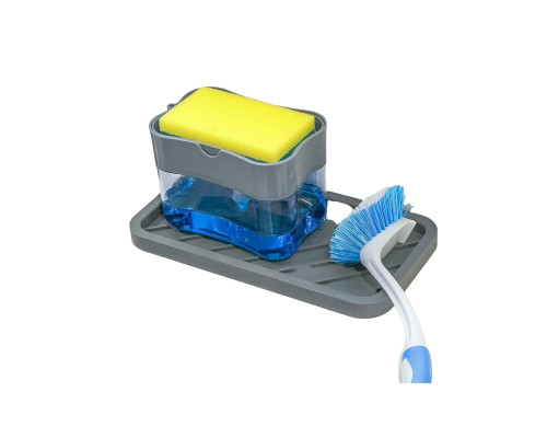 Нажимной органайзер на кухню с мочалкой