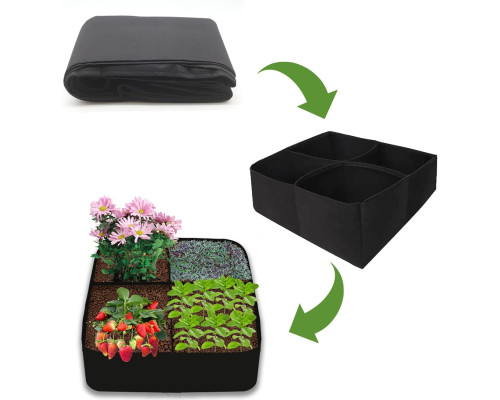 Клумба квадратная 60*60*30см Happy Garden 4 в 1