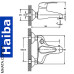 Смеситель для ванны короткий нос HAIBA MAGIC BLUE EURO (Chr-009)