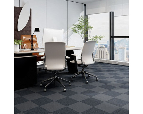 Самоклеящаяся плитка под ковролин темно-серая 300х300х4,5мм SW-00001420