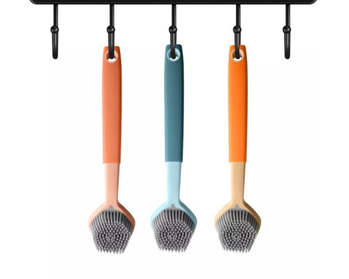 Ершик-щетка силиконовый для мытья посуды (синий)