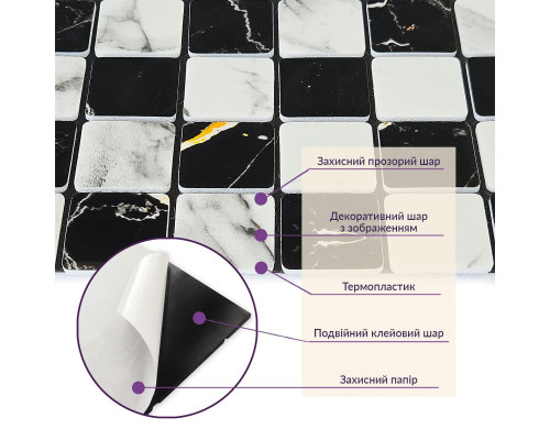 Самоклеящаяся PET мозаика 30*30CM*4MM (D) SW-00002448