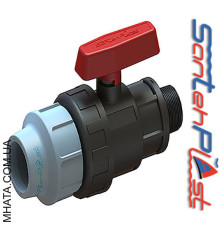 Santehplast Кран зажимной с наружной резьбой 63*2 ЗН