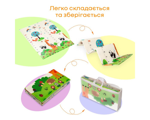 Коврик детский 1,2х1,8mх8mm Ростомер жираф-Слоники (280) SW-00001377