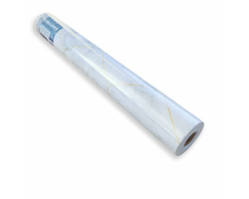 Самоклеющаяся пленка серый мрамор золотые соты 0,45х10м SW-00001212