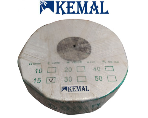 Лента эмиттерная для капельного полива Kemal Garden Drip 15 (1000м) 9 mil, Турция
