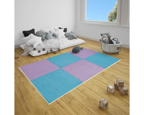 Підлога-пазл плюшевий ФІОЛЕТОВИЙ 60*60*1cm (D) SW-00002087