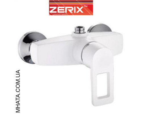 Змішувач для душкабіни Zerix Z2030-7 (Chr-003) білий