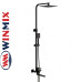 Душевая колонна Winmix KUB-007-J BLACK  со смесителем из нерж. стали SUS304