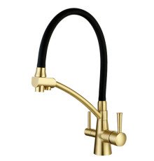 Смеситель для кухни с выходом под осмос KB-72003-09 Чехия (цвет бронза) черный силиконовый гусак