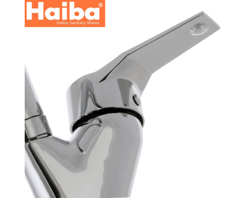 Змішувач для кухні Вухо на гайці HAIBA ZEON Chr-777 (nut)