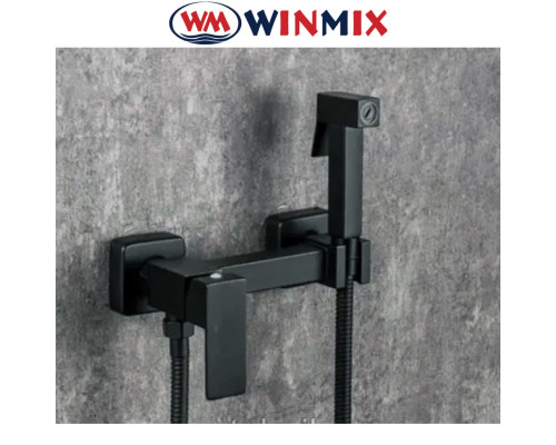 Смеситель для гигиенического душа черный Winmix KUB Black (Chr-222)
