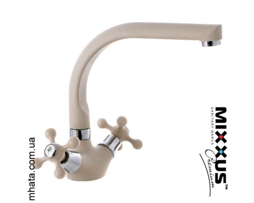 Смеситель для кухни ухо MIXXUS Color Beige Light (светло-бежевый) (Chr-273), Польша