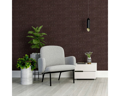 3D панель самоклеюча цегла Чорний шоколад 700х770х3мм (018-3) SW-00000543